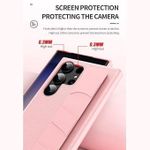 product_image_name-Generic- Leather Case for Samsung Galaxy S23 Ultra - Luxury Leather Back Cover with Hand Holder - Scratch and Shock Resistant - Stylish and Practical Design (Green)-5