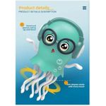 product_image_name-Generic-Baby Dancing Octopus Toy, Jelly Fish Electric Crawling Toy with Light and Music, Luminous and Moving, Birthday Gift for Boys and Girls (Green)-3
