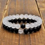 سوار المسافة للزوجين من حجر طبيعي (2 قطعة)