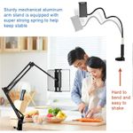 product_image_name-Generic-حامل تابلت مرن - حامل ألومنيوم متعدد الزوايا مع دوران 360 درجة للاستخدام في السرير، متوافق مع iPad وiPhone وSwitch والأجهزة بين 4.5 و12.9 بوصة-5