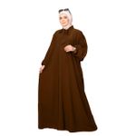 product_image_name-Generic-عبايه الخامة كريب رويال مكون من 1 قطعة موديل 8153 , بني-1