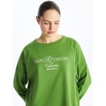 product_image_name-LC Waikiki-Embroidered Oversize Women's Sweatshirt Tunic-2