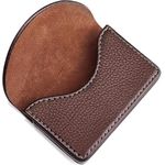 product_image_name-Generic-Faux Leather Business Card Holder - Magnetic Closure Card Wallet - Coffee Brown-3
