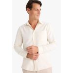 product_image_name-Defacto-Man Polo Neck Regular Fit Long Sleeve Shirt - Ecru-1