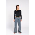 OUTDATED Asymmetrical V Neck Long Sleeve - Black - image 2