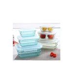 acrylic refrigerator food container  3- piece lunch box set multicolor