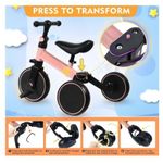product_image_name-Generic-Kids Balance Bike Kids 4 IN 1Tricycles for 1-52 Years, Toddlers Trike with Adjustable Seat Indoor Outdoor, Boys Girls Kids -pink  003-1-2