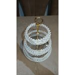 product_image_name-Generic-شيالة كحك دائرية هاند ميد من خرز لؤلؤ أوف وايت فاخر بلمعان ثابت – يد معدن ذهبي تصميم ورقة أنيق  قطعة راقية وفريدة للعرايس والأعياد-6