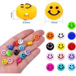 product_image_name-Generic-Hmjpng 200pcs 10mm Smiley Face Beads, Acrylic Round Happy Face Loose Spacer Beads Colorful Smiling Face Charms Beads for DIY Bracelet Necklace Earrings Craft Jewelry Making Supplies-6