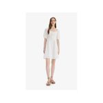product_image_name-Defacto-Woman Square Neck Fit And Flare Short Sleeve Woven Dress - Off White-2