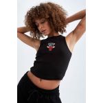 product_image_name-Defacto-Woman Crew Neck Clean Crop Top Athlete - Black-1