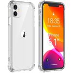 For iphone 11 case,ultra-thin hd clear slim soft tpu protective case, hard pc back + soft tpu frame shock-absorption anti-scratch cover cases for iphone 11 6.1 inch
