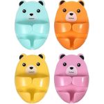 Pack of 4 Socket Hooks Wall Socket Organiser Socket Cable Holder Cable Plug Kitchen Device Holder for Pegboards Plug Charging Wall Plastic