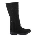 product_image_name-Mr Joe-أحذية وسط الساق بطراز رعاة البقر مع هامش باللون الأسود-2