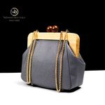 حقيبة كروس برواز خشبي -رمادي