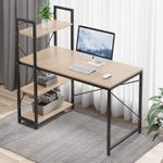 product_image_name-Generic-مكتب كمبيوتر 120 سم ب 4 رفوف تخزين بيج-1