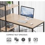 product_image_name-Generic-مكتب كمبيوتر 120 سم ب 4 رفوف تخزين بيج-5