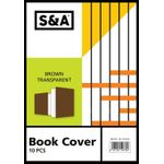 S&A جلاد كتاب بجراب مقاس 33*44سم Brown Transparent - image 2