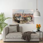 product_image_name-Generic-لوحة جدارية من القماش ، صورة مجردة مؤطرة للمدينة القديمة في الصيف ، إستونيا 120x80 سم-2