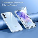 product_image_name-Generic-غطاء حماية Kokyo لهاتف Samsung Galaxy A55 شبكة 5G، زجاج مقوى بقطعتين، سيليكون TPU شفاف رفيع وناعم مقاوم للصدمات A55، مقاوم للخدوش-3