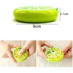Lemon Shaped Portable Pill Storage Box Green
