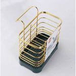 product_image_name-Generic-Luxury Gold Metal Cutlery Drainer Stainless Steel Flatware Holder & Organizer Modern Fork & Knife Strainer for Kitchen Counter & Buffet Decor-2
