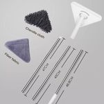 product_image_name-Generic-The Amazing 3-in-1 Cleaning Set: 1 triangular parquet mop, 1 glass mop, 1 replacement parquet mop, 1 replacement mop head with a long stainless steel handle for glass and floor mops. High-quality microfiber material with 360-degree rotation.-4
