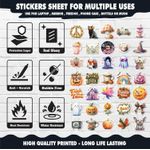 product_image_name-Generic-ملصقات بنمط قديم للهالوين - ملصقات تسامي مخيفة للعطلات مع اليقطين والأشباح والخفافيش واجواء الهالوين للمجلات وسجل القصاصات واللابتوب والمخططات والحرف اليدوية والديكور الجمالي والمنزل-2
