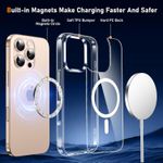 product_image_name-Generic-جراب مغناطيسي لهاتف آيفون 16 برو مزود بلوحتي حماية من الزجاج المقوى ولوحتي حماية للكاميرا، متوافق مع نظام MagSafe، جراب خلفي مقاوم للاصفرار والخدوش لهاتف آيفون 16 برو بشاشة 6.3 بوصة - شفاف-3