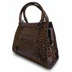 product_image_name-Generic-شنطة يد نسائية كلاسيكية فاخرة جلد لازار - لون بني داكن-2