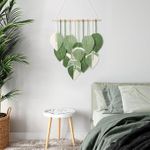 product_image_name-Antikiano-ديكور بوهيمي معلق على الحائط من المكرمية - نسيج بمزيج من أوراق الشجر الخضراء منسوج يدوياً-2