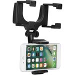 حامل مرآة سيارة دوار 360 درجة لجميع السيارات والهواتف المحمولة، عرض من 3 إلى 5.5 بوصات - (الرمز: 4217)