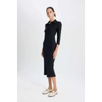 product_image_name-Defacto-فستان ميدي مضلع بوديكون بياقة بولو-5