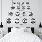 product_image_name-Generic-مجموعة من أربعة عناصر ديكور حائط دائري-5