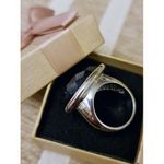 product_image_name-Generic-خاتم ستانلس ستيل فضي مع لون سماء داكنة - مقاس 18-5