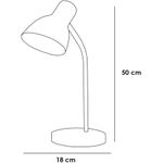 product_image_name-Generic-Elegant White Table Lamp, Modern Metal & Wood Desk Lamp with Flexible Head, Warm Task Lighting, E27 Bulb Included – YL-T-1692-2