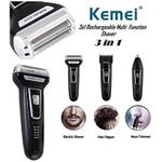 product_image_name-Kemei- km-6558 ماكينة الحلاقة الكهربائية 3 في 1 أسود-4