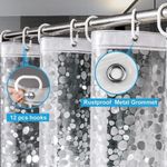 product_image_name-Generic-ستارة دش شفافة مقاس 180 × 180 سم، ستارة دش مقاومة للماء مع خطافات ومغناطيس، ستارة حمام شديدة التحمل من PEVA، بطانة ستارة بلاستيكية شفافة للدش وحوض الاستحمام-3