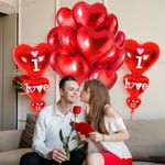 product_image_name-Generic-KatchOn, Large 12+2 Red Heart Balloons Decorations - 36 Inch I Love You Balloons, Romantic Valentines Decorations, Red Valentines Day Balloons for Valentines Day Decoration Valentines Balloons-4