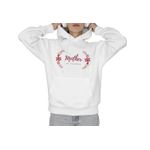 Hooded Neck Solid Long Sleeves Hoodie -white