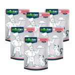 Pt 6 عبوات ماستر طعام رطب بالعجل في الجيلي للقطط البالغة 80 غرام