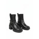 product_image_name-Life Stylish-حذاء كاحل جلدي أنيق E-102 - أسود-2