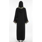 product_image_name-Generic- عباية حريمي كريب أسود ملكي - تطريز بخط عربي ذهبي - بتصميم إسلامي   -2