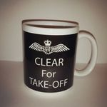 Clear For Take-off Mug - Ceramic - White