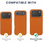 product_image_name-Generic-جراب موبايل ماجيك ناعم بطبقة مزدوجة من السيليكون مع بطانة من المايكروفايبر لموبايل ابل ايفون 17 برو (برتقالي)-2