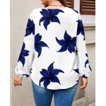 product_image_name-SHEIN-بلوزة بنمط أزهار زرقاء على خلفية بيضاء بشكل بسيط وكاجوال-3