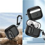 product_image_name-Generic-جراب متوافق مع سماعات AirPods 3 من تين تك مزود بقفل، غطاء أنيق لسماعات AirPods من الجيل الثالث، غطاء واقٍ مقاوم للصدمات لسماعات AirPods 3 إصدار 2021 مع سلسلة مفاتيح (أسود وأبيض)-3