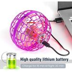 product_image_name-General-Flying Orb Ball Toy Hover Ball Flying Toys, Magic RGB Light Mini Controller, Spinning Spinning Floating Ball Toy Great Things for Kids Adults Indoor Outdoor Birthday Gift (Pink)-5