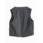 product_image_name-LC Waikiki-V-Neck Linen Blend Women's Classic Waistcoat-6
