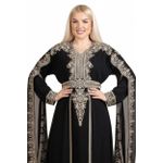 product_image_name-Generic-عباية استقبال و صباحية و مناسبات الخامة شيفون مكونة من 2 قطع , موديل 521 , اسود-3